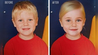 Lucy Hellenbrecht hat das Geschlecht ihrer Kinderbilder mittels künstlicher Intelligenz anpassen lassen.